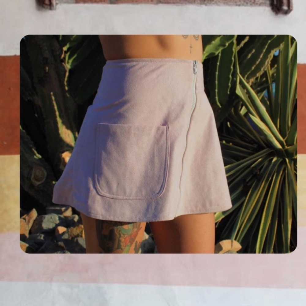 Suede vintage mini shirt